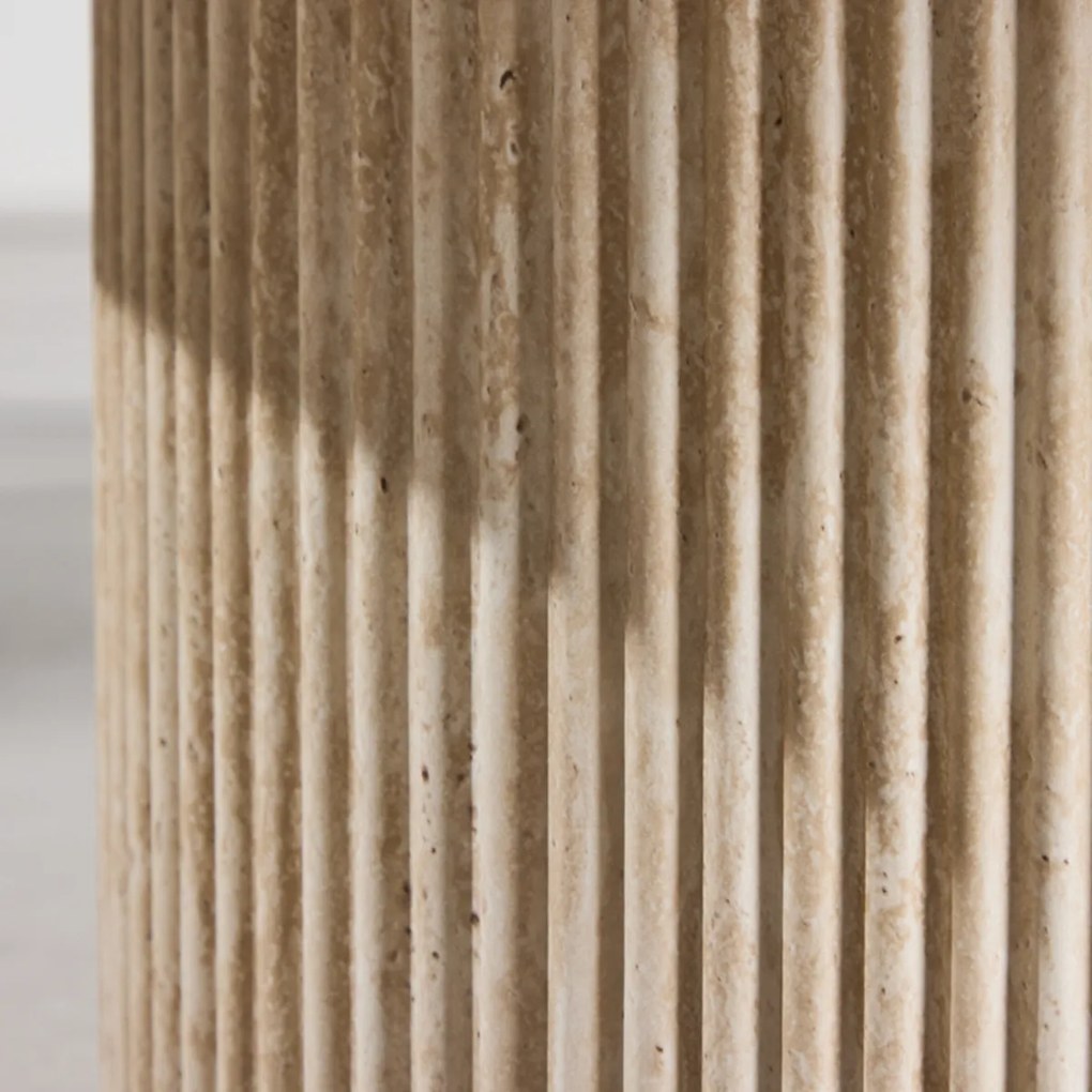 Salontafel Met Travertin-look - 60 X 120cm.