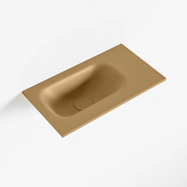 Mondiaz EDEN Fontein - 40x23x0.9cm - wasbak Links - zonder kraangaten - voor toiletmeubel - Solid surface - Oro F50102Oro