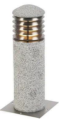 Buitenlamp graniet met grondpin en kabelmof 40cm IP55 - Happy Modern E27 Buitenverlichting Steen / Beton