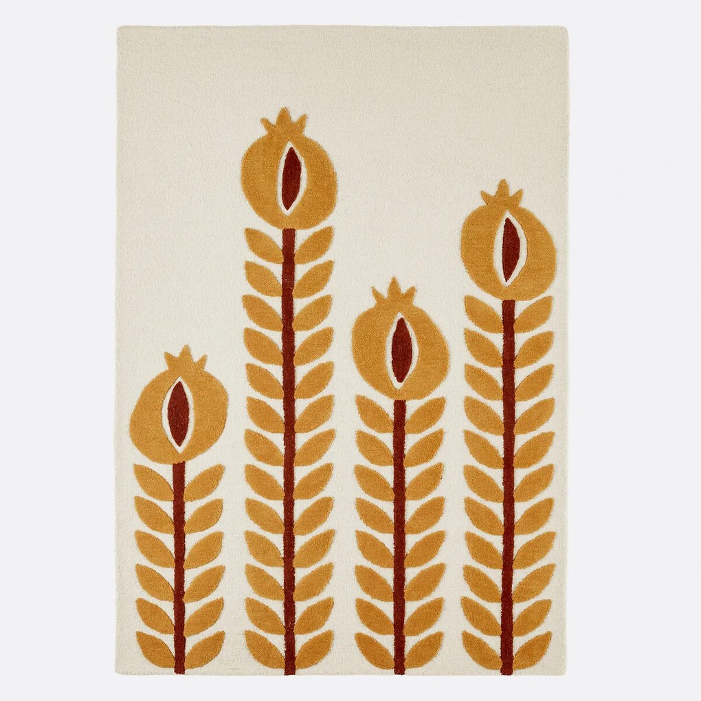 100% wollen vloerkleed, bloemenmotief, CORTES