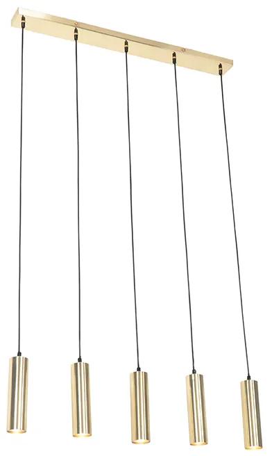 Eettafel / Eetkamer Moderne hanglamp messing 5-lichts - Jeana Modern GU10 Binnenverlichting Lamp