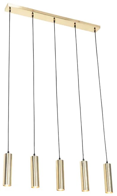 Moderne hanglamp messing 5-lichts - Jeana