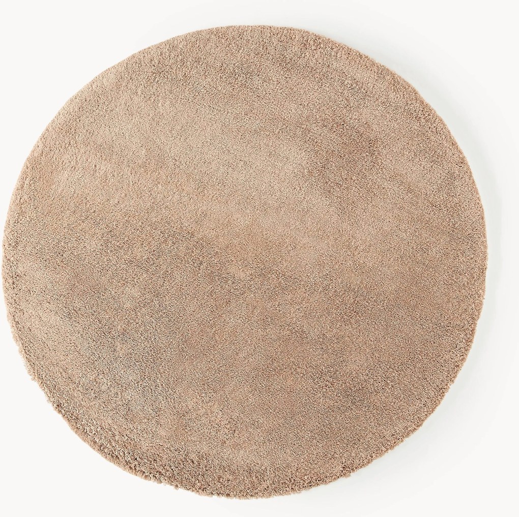 Rond hoogpolig vloerkleed Leighton