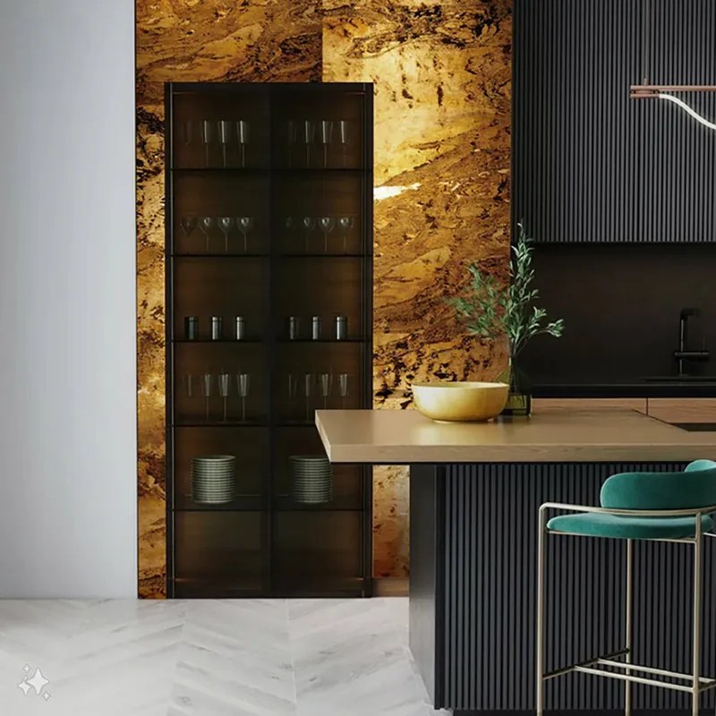 Natuursteen Translucent California Gold 260x122x0,2cm | Paneli Natuursteen Wandpanelen