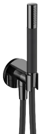 Hotbath Cobber Staaf Handdouche met douche aansluiting en opsteek Zwart Chroom M440