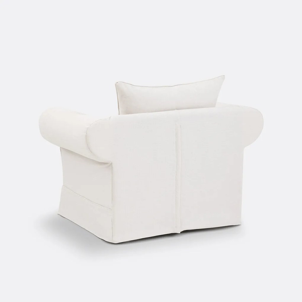 Fauteuil, afneembare hoes, in dik linnen, superieur comfort, ADELIA