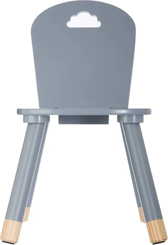 Atmosphera grijze Douceur Stoel - Dennenhouten Poten - Zithoogte 25,7 cm