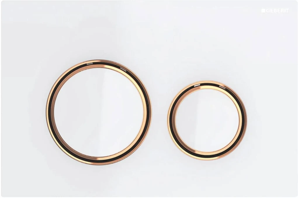 Geberit Sigma 50 (ex Sigma 21) bedieningspaneel wit/rood goud voor Sigma reservoirs 8cm (UP720) en 12cm (UP320)