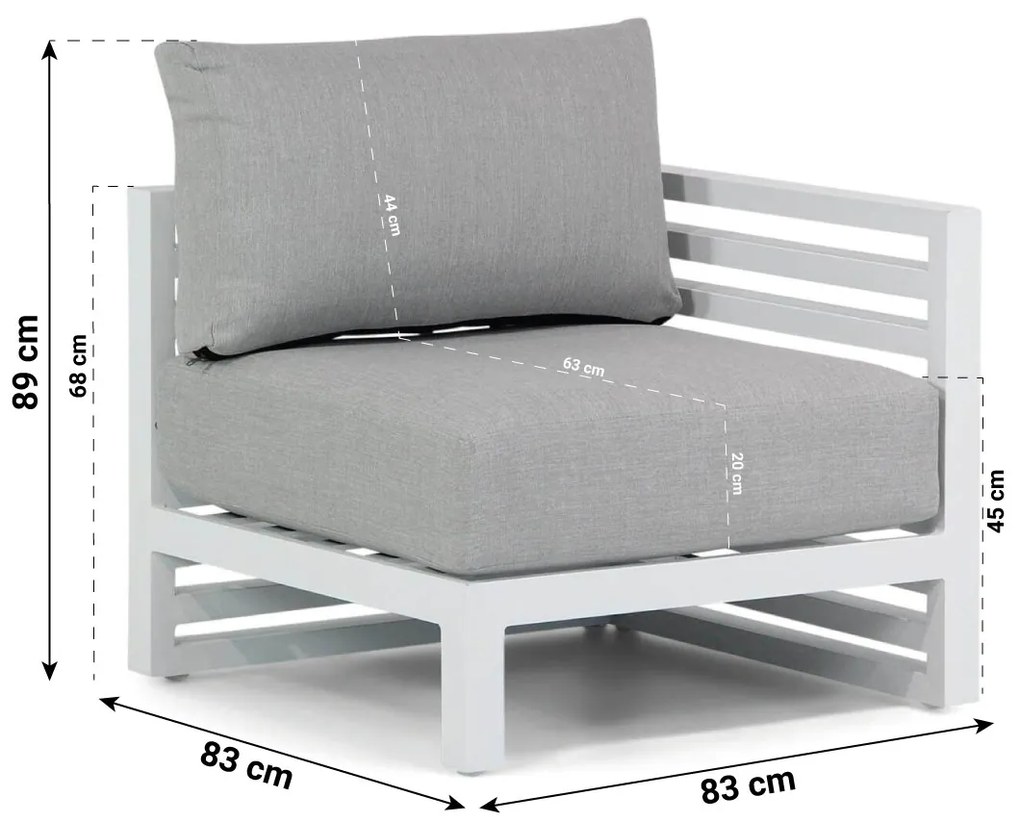 Chaise Loungeset 2 personen Aluminium Wit Santika Furniture Santika Jaya