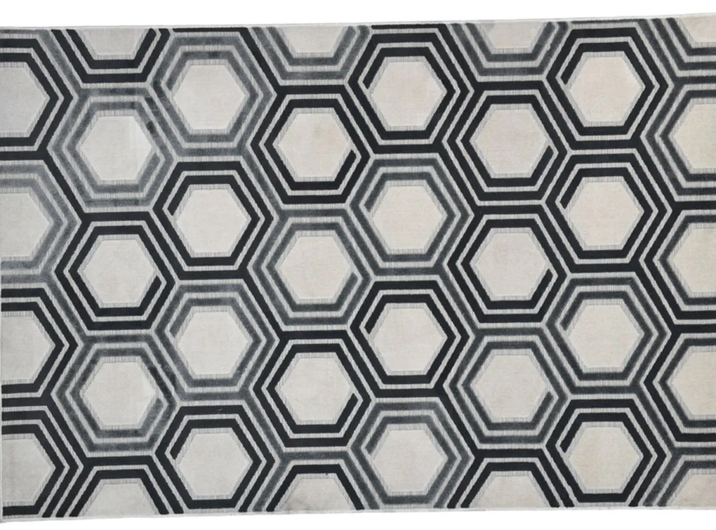 Garden Impressions Buitenkleed Hexagon 160x230 cm - smart black