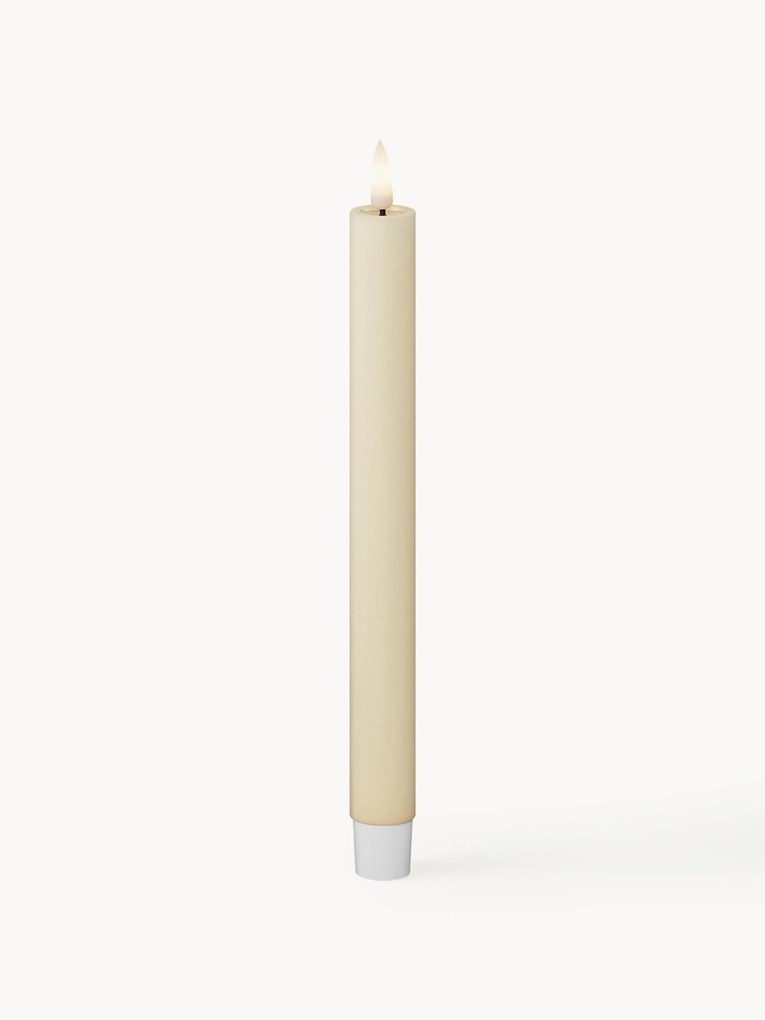 Handgemaakte LED dinerkaarsen Real Flame, H 24 cm, 2-delig