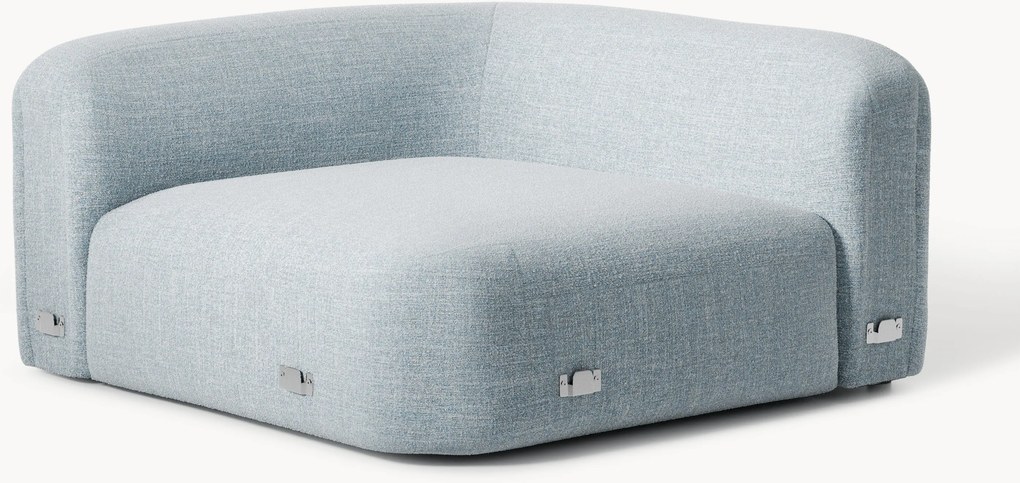 Afgeronde hoekmodule Wolke van bouclé