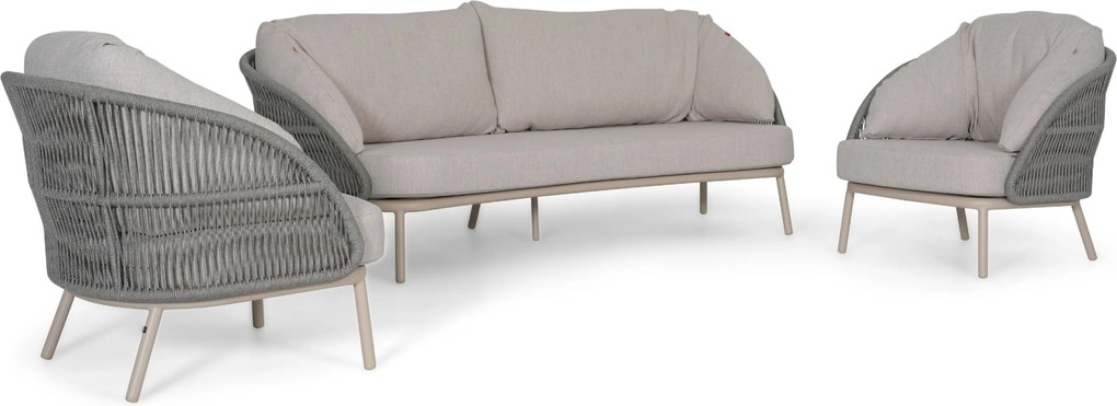 Stoel en Bank Loungeset 5 personen Rope Zand/Beige  Santika Furniture Santika