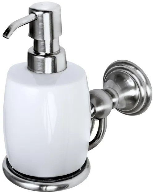 Haceka Allure Zeepdispenser - wandmodel - keramiek - geborsteld RVS 1208435