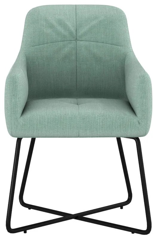 Eetkamerstoel - Arne - stof Bjorn grof geweven mint