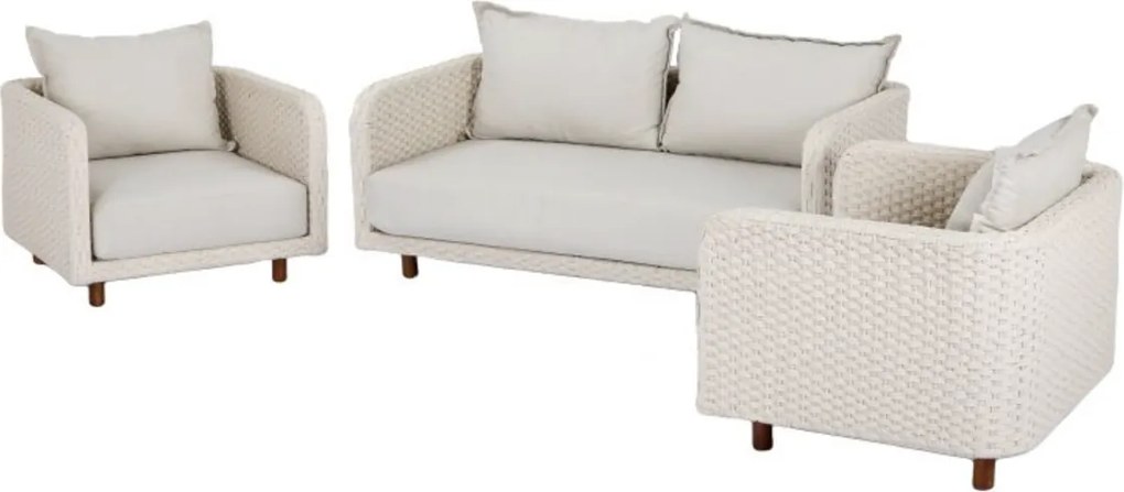 Baratti Loungeset - Stoel bank - Nayan - Wicker - Off White - Baratti