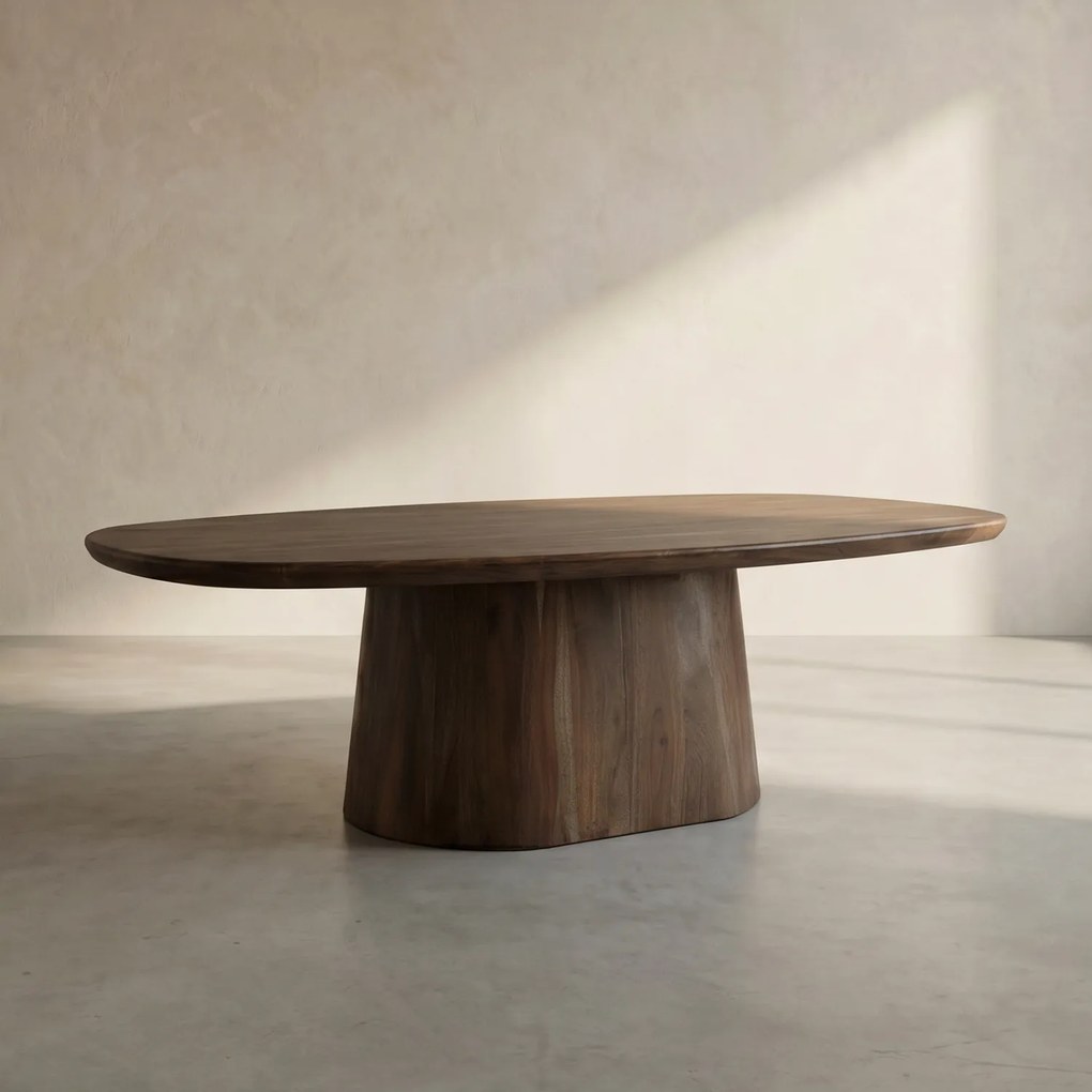 Organische Salontafel Acaciahout - 135 X 70cm.