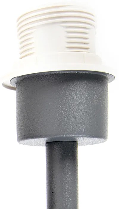 Moderne wandlamp antraciet 1-lichts met schakelaar - Combi Modern E27 rond Binnenverlichting Lamp