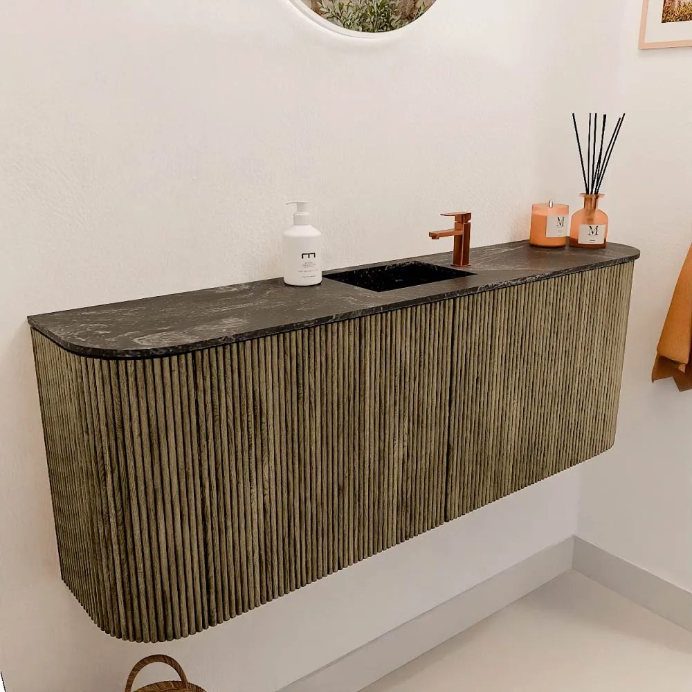 Mondiaz Joya DLux 115cm toiletmeubel ronding links/rechts dusk met wastafel faye midden 1 kraangat lava