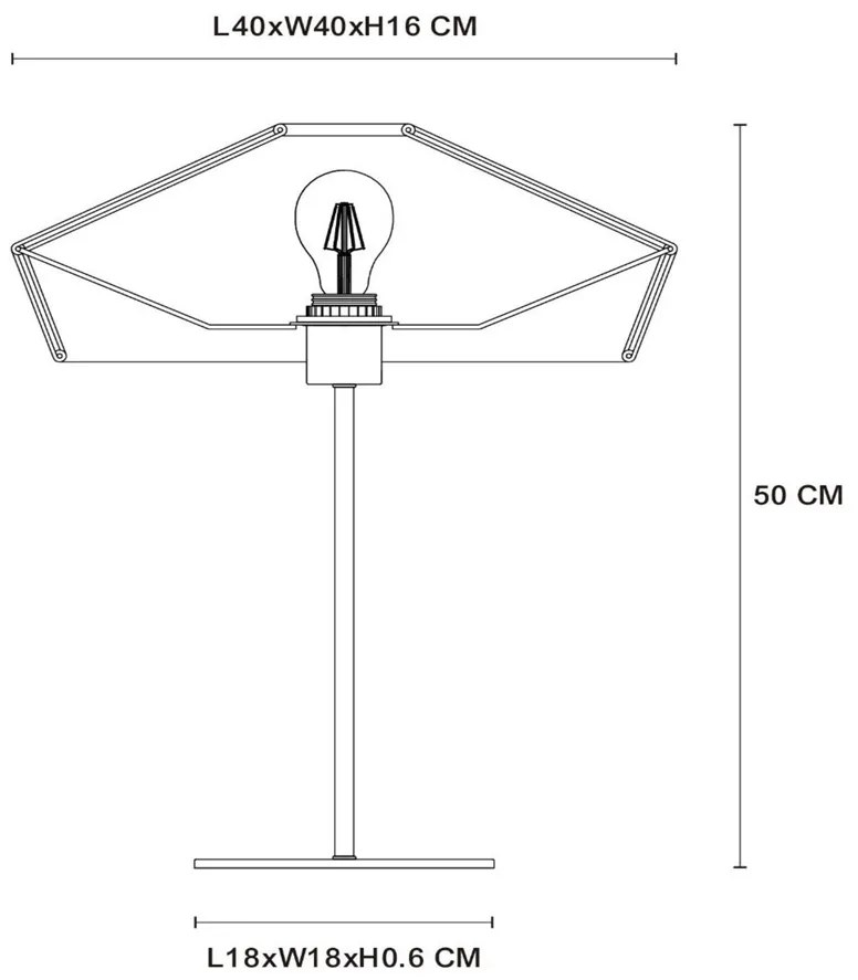 Lucide Yunkai tafellamp 40cm E27 rotan