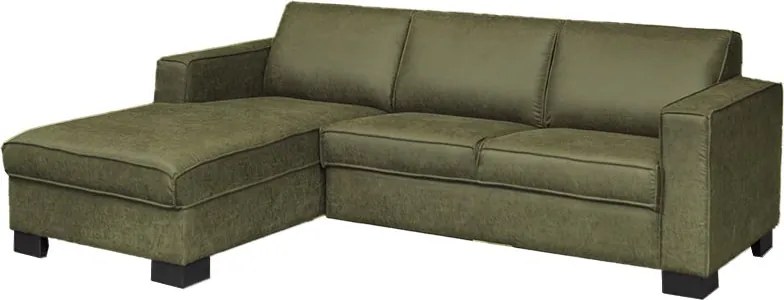 Loungebank - Shuffle - links - leer Dalton groen 14