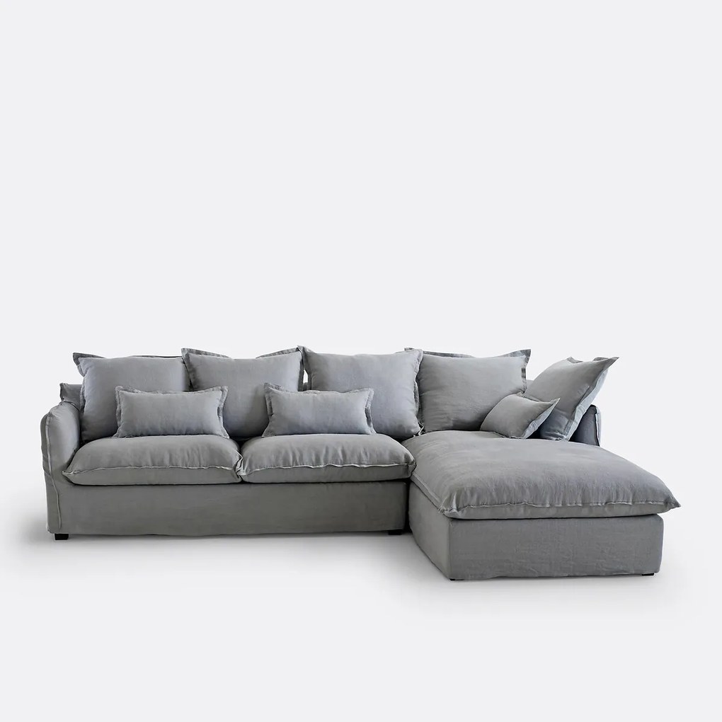 Hoes in linnen voor hoekbank Odna