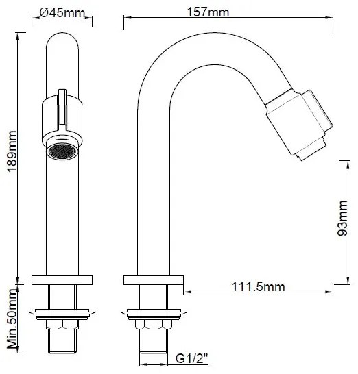 Mueller Round fonteinkraanset chroom