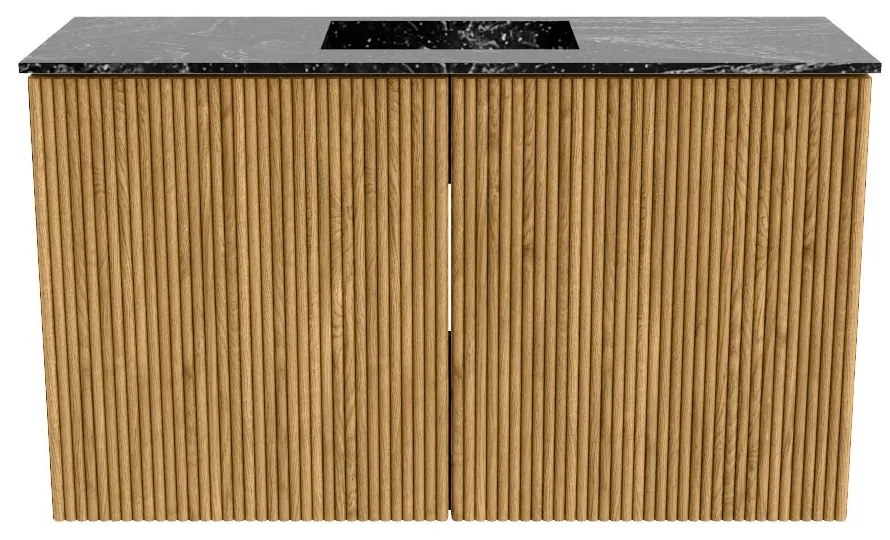 Mondiaz Joya DLux 70cm toiletmeubel oak met wastafel faye midden zonder kraangat lava