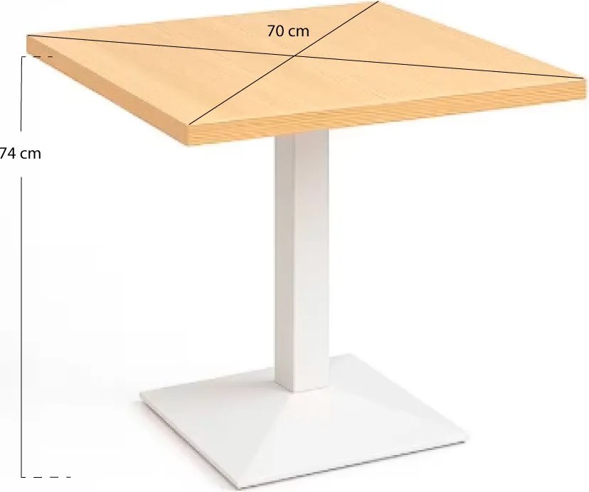Kuat Wit 70 cm tafel