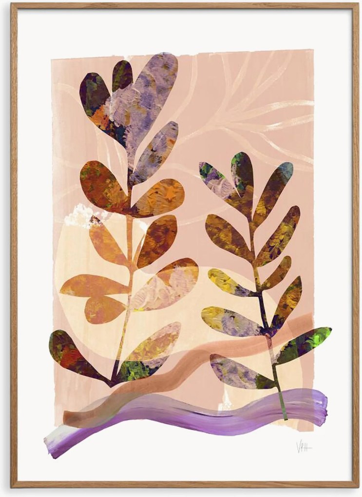 Ingelijste digitale print Autumn Leaf 2