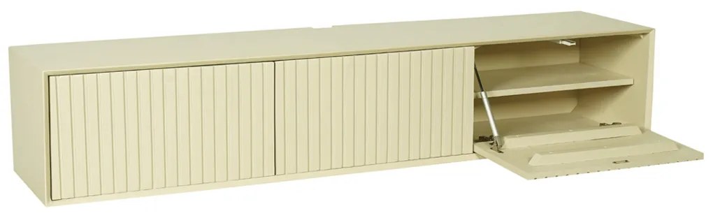 Starfurn Madison Sand Beige Tv-meubel Hangend Ribbels 160 Cm - 160x35x30cm.