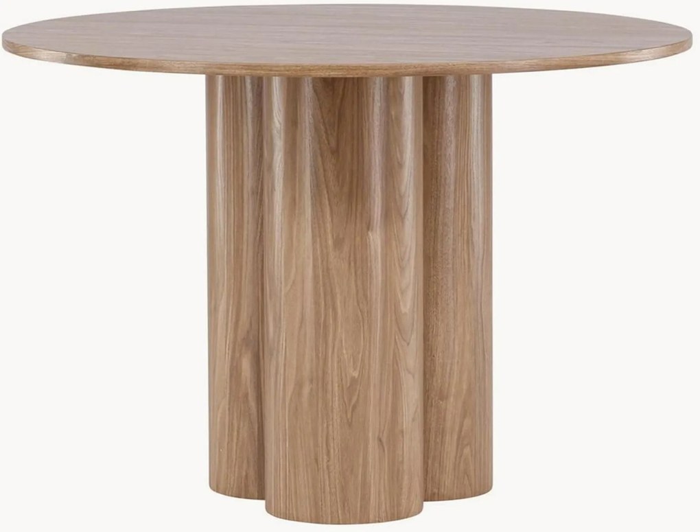 Ronde eettafel Olivia met houtlook, Ø 110 cm