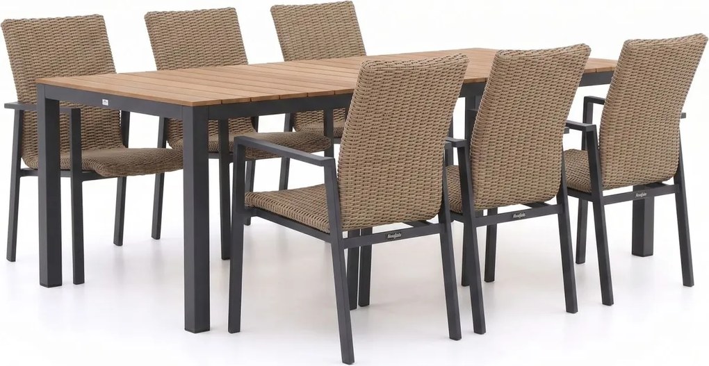 Diningset Manifesto | 6 personen polywood | Tuinset stapelbaar | 7-delig | Kees Smit Tuinmeubelen