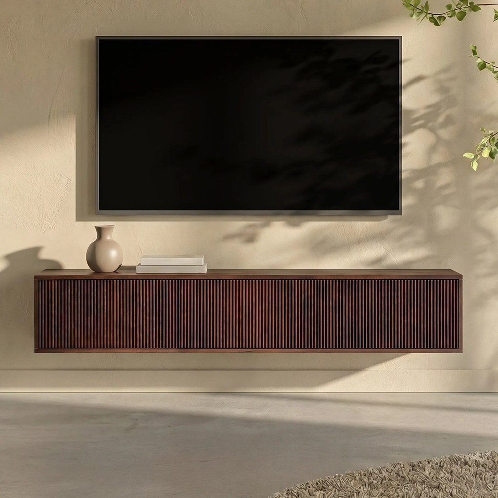 Hangend Tv-meubel Hout 160 Cm - 160x33x29cm.