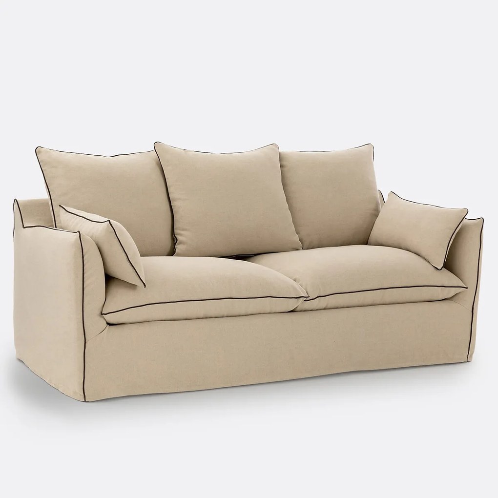 Bank 2-, 3-, 4- of 5-zits, afneembare hoezen, in dik linnen, Odna