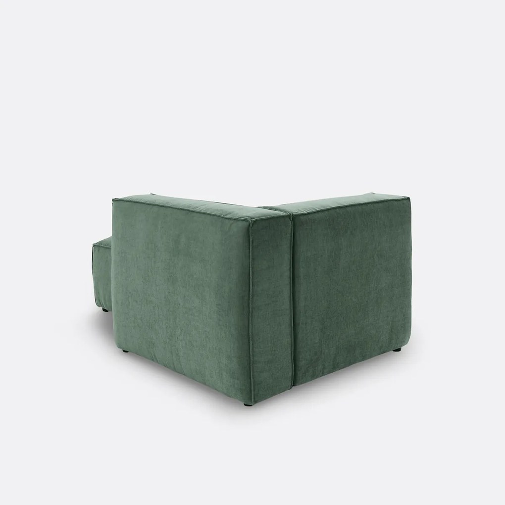 Modulaire longchair van getextureerd fluweel, Seven