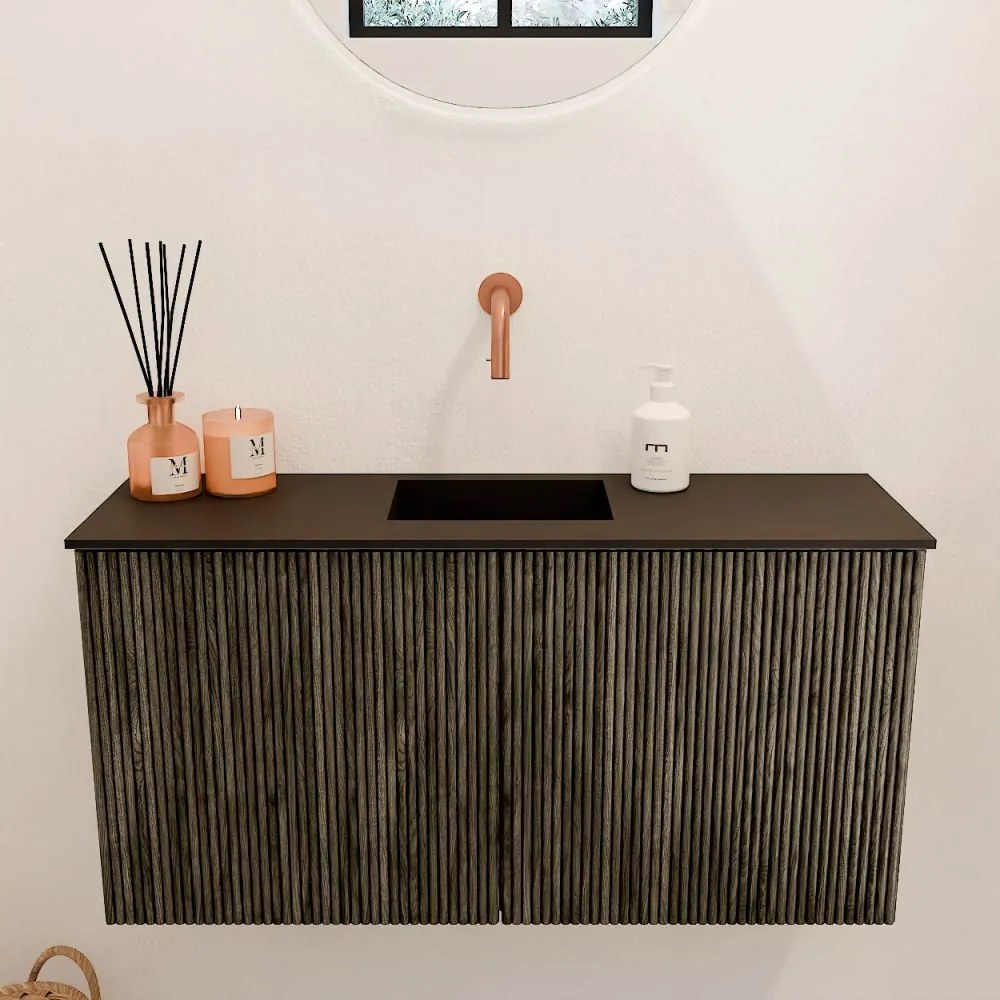 Mondiaz Joya 80cm toiletmeubel shadow met wastafel faye midden zonder kraangat urban
