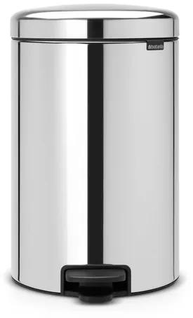 Brabantia NewIcon Pedaalemmer - 20 liter - kunststof binnenemmer - brilliant steel 113987