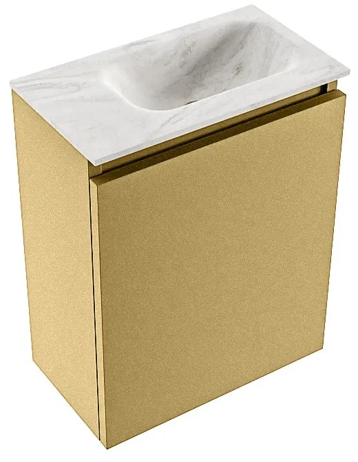 Mondiaz Ture DLux toiletmeubel 40cm oro met wastafel ostra rechts zonder kraangat