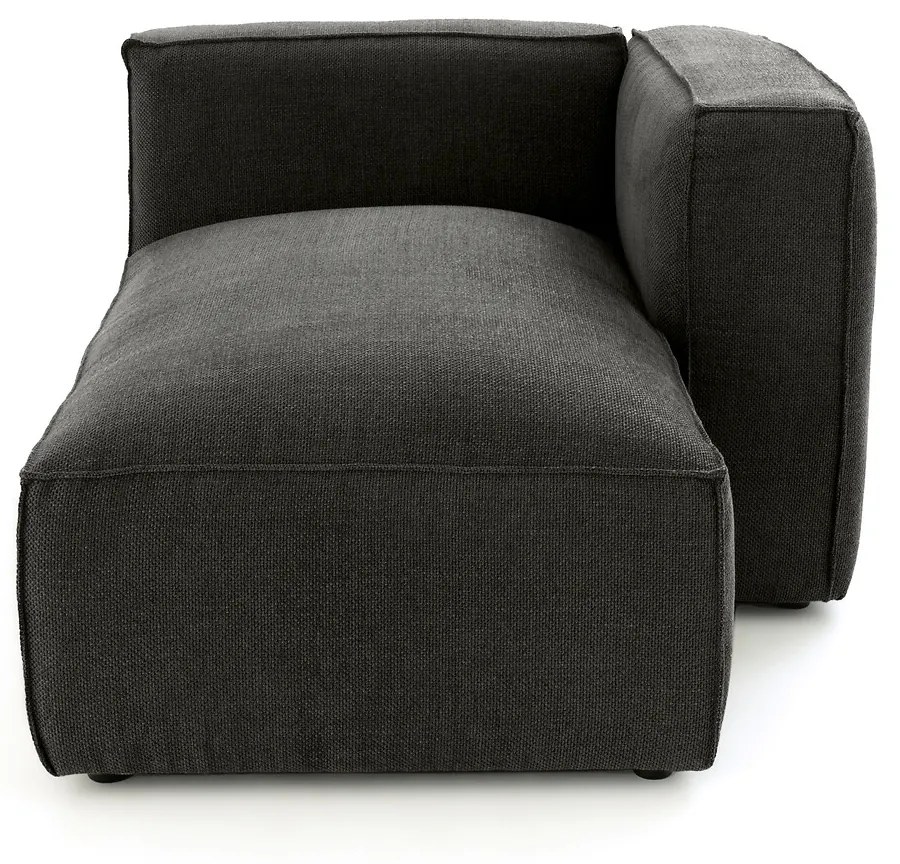 Modulaire longchair getextureerde stof, Seven