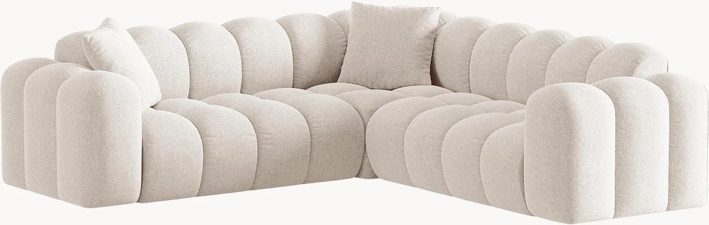 Omkeerbare chenille hoekbank Treno (3-zits)