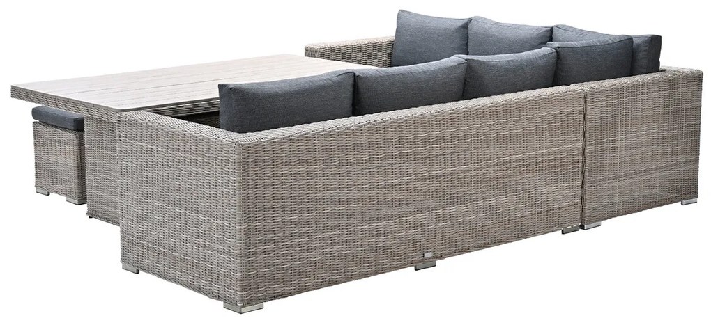 Garden Impressions Tennessee lounge dining set links 5-delig vintage willow - texfiber