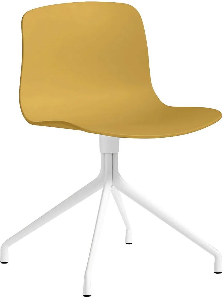 Hay About a Chair AAC10 stoel met wit onderstel Mustard