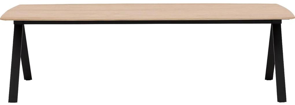 Goossens Excellent Eettafel Floyd, Semi rechthoekig 280 x 100 cm met split