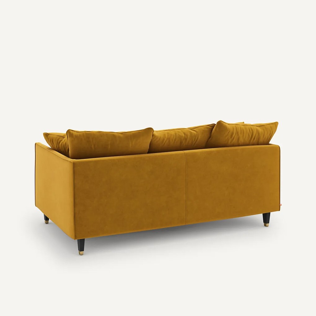 3-zits compacte fluwelen bank, Lazare