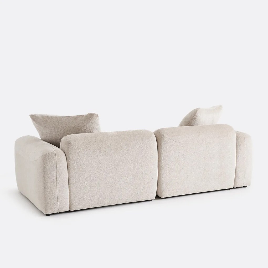 Modulaire 3-zits rechte bank in jacquard chenille, AMAD