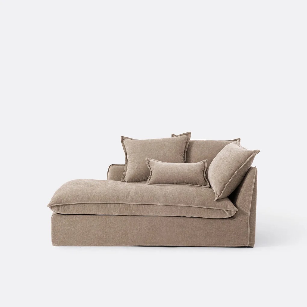 Longchair links, afneembare hoes, in gemêleerd polyester, ODNA