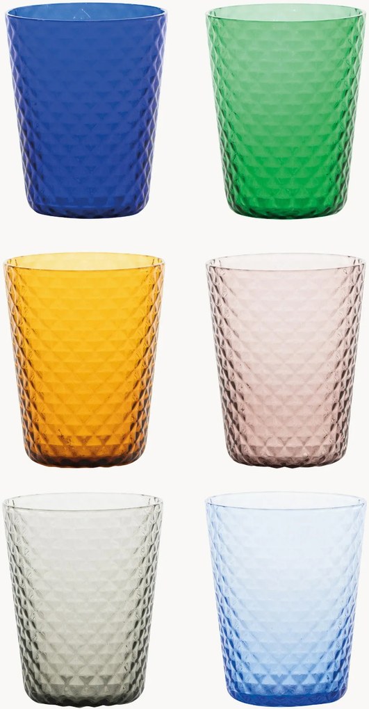 Mondgeblazen tumblers Isolano, 6-delig
