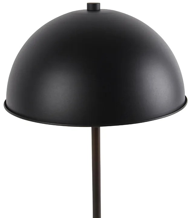 Retro tafellamp mushroom zwart met goud - Magnax Design, Retro E27 rond Binnenverlichting Lamp