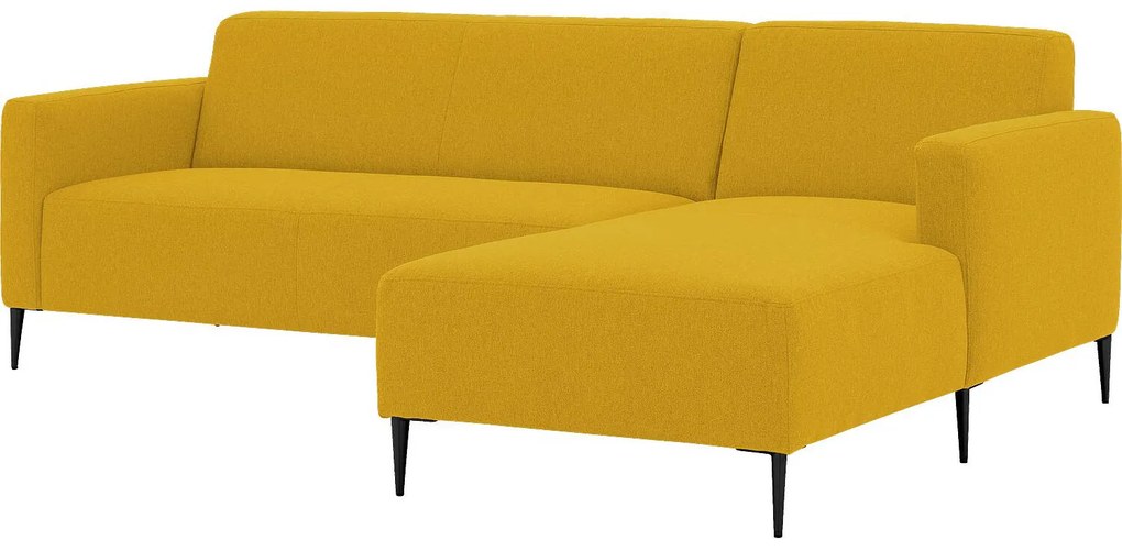 Goossens Key West geel, stof, 2,5-zits, modern design